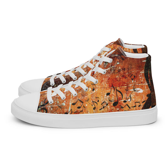 Rustic high top canvas shoes