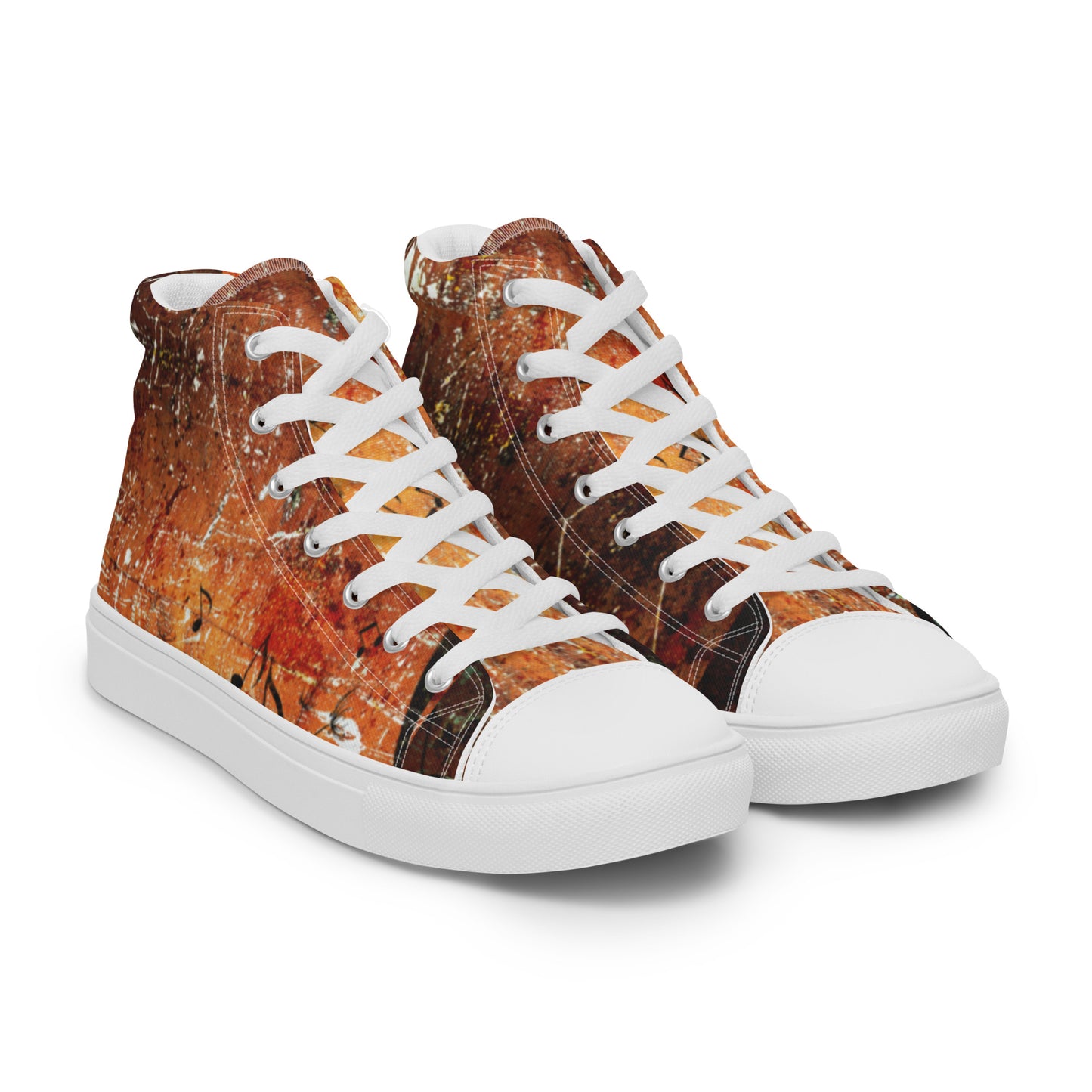 Rustic high top canvas shoes