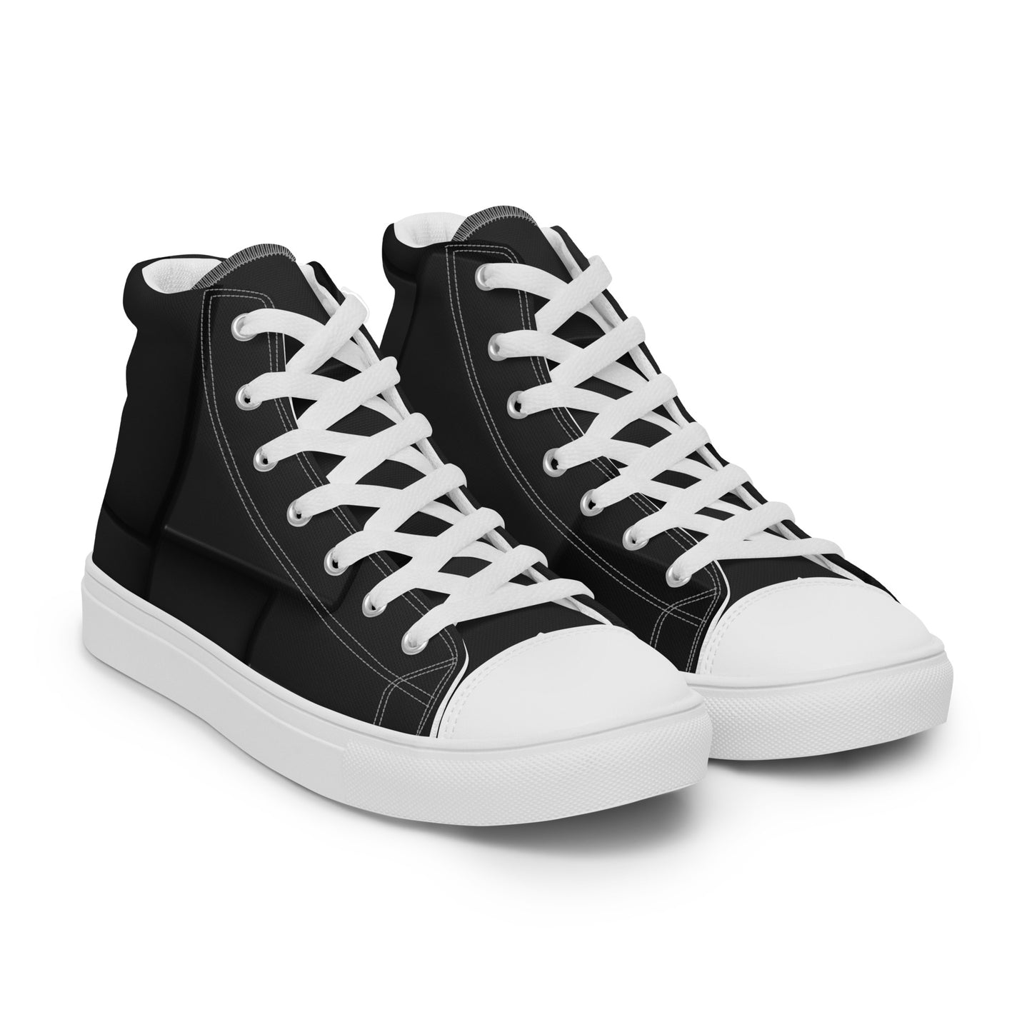Squares high top canvas shoes